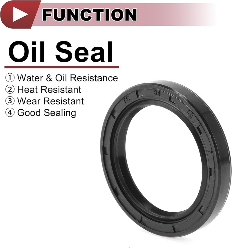 HEROFFIX 5 Pcs Rotary Shaft Seal High Pressure Oil Seal 38x52x7mm Black Nitrile 70 Durometer Rubber - Image 3